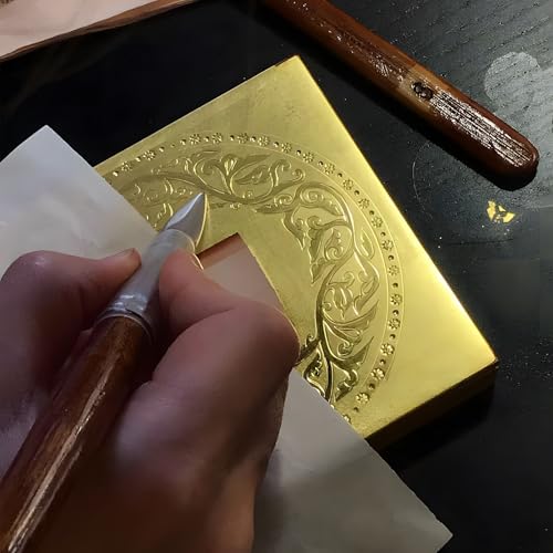 LALAGO 2 Stück 15 x 15cm Messingblech, 0,8mm dick Messingplatten mit Film Befestigte, Goldene Kupferblech Korrosionsbeständig keine Kratzer für DIY Schneiden Handwerk Machen