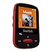 SanDisk Clip Sport 4GB MP3 Player, Red With LCD Screen and MicroSDHC Card Slot- SDMX24-004G-G46R