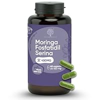 Fosfatidilserina 450mg potenziata con Moringa | Abbassa il CORTISOLO, Utile per Stress, Metabolismo, Memoria e Concentrazione | Integratore Alimentare | 60 Capsule Naturali Made in Italy | RedMoringa