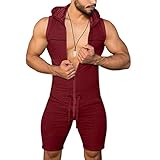Funktion: Overall, ärmelloses Kapuzenoberteil, einfarbig, Reißverschluss, elastische Taille mit Kordelzug über dem Knie. Nie veraltet!