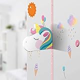 Schönes Design für Jungen und Mädchen: Unsere niedlichen Einhornmuster eignen sich für Mädchen. Perfektes Dekor für Kinderzimmer, Kinderzimmer, Innenwände oder Fenster, Wohnzimmer usw.