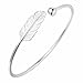 925 Silver Leaf Bracelets Feather Cuff Bangles & Bracelets Accessories for Girls Women Gift Jewelry