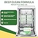 OOOFLOWER 6-Pack Dishwasher Detergent, Deep Cleaning Dishwasher Formula Tablets, Dishwasher Safe, Removes Limescale, Odors, Hard Water Residue, Suitable for All Dishwashers (Lemon Scent)