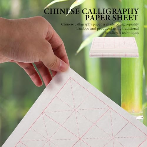 Papel de arroz para caligrafía china PRETYZOOM que corrige la postura y trazo con cuadrícula 5
