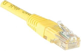 CONNECT Cable de conexión de 0,50 m, Cobre/Aluminio, RJ45 categoría 5e U/UTP, Color Amarillo