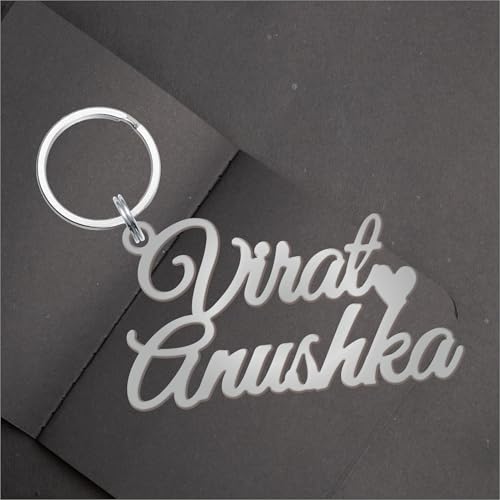 Image of Customized Name Key chain valentine gift Durable Steel 2.5Mm Thick Steel Keychain with Custom Name Keyring & Keychain Split Ring for Office, Home Key
