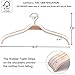 JS Hanger Lightweight Non Slip Wooden Hangers - 10 Pack Heavy Duty Wood Coat Hangers with Soft Stripes for Camisole, Jacket, Dress Clothes, Sweater, Natural Finish