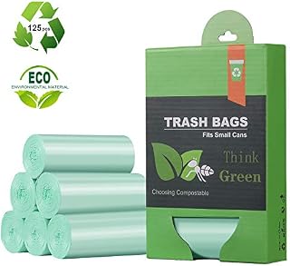 1.2 Gallon Small Trash Bags Garbage Bags, Mini Compostable Strong Bathroom Wastebasket Can