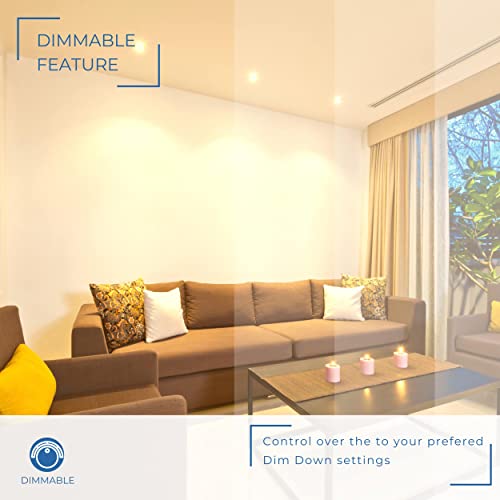 Perlglow 18 Pack 5 Inch Retrofit Square Downlight Luminaire, White Finish, Smooth Retrofit Led Recessed Lighting Fixture E26 Adapter, Dimmable 16W=120W, 1200 Lumens, Cri 90+,Ic Rated, Warm White 3000K #TOP2