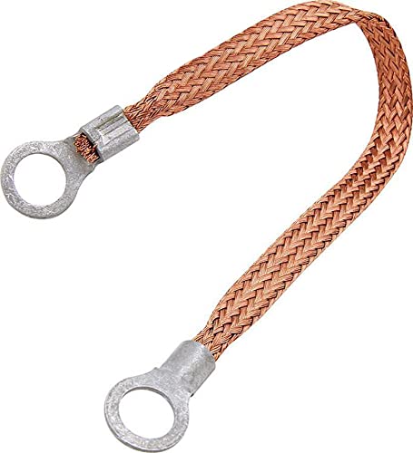 Allstar Performance ALL76328-12 12 x 0.25 in. Copper Ground Strap Ring Terminals