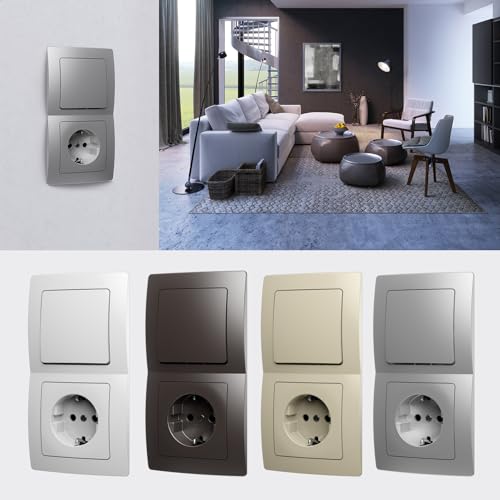 Kopp Paris Schutzkontakt-Steckdose, 1-fach, 16A, 250V~, IP20, arktis-weiß, 923502087