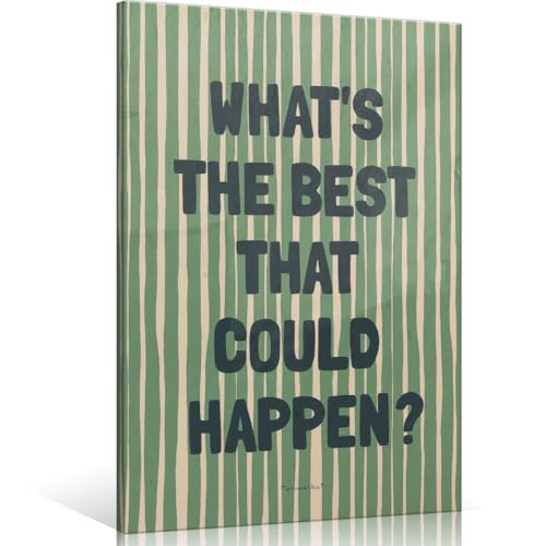 What's The Best That Could Happen Canvas Wall Art, Green