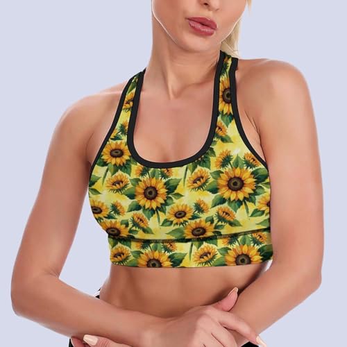 Image of Womens Comfortable Sports Bra Workout Tank Tops Racerback Fitness Gym Bra for Yoga Running