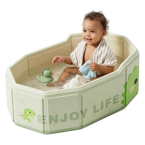 Baignoire pliable bébé pour le voyage et la maison avec bouchon de vidange