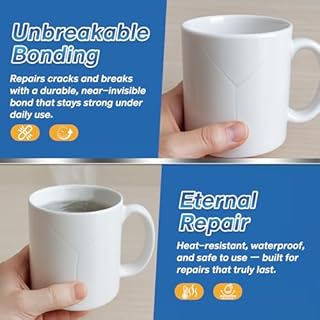 Ceramic Glue Repair Kit, 30g Ceramic Glue for Pottery, Porcelain, Mugs, Dishes, Glass and More, Waterproof & High Temperature Resistant