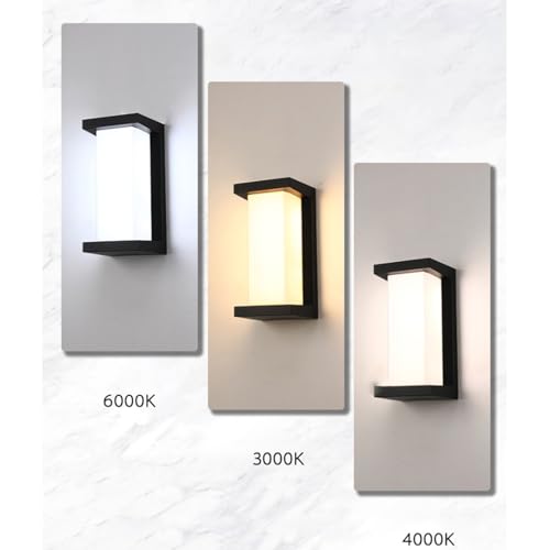 Lampe murale extérieur LED IP65 noire 26cm dimmable RGB avec télécommande - 4