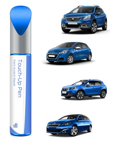 PARTS4EV ESM Peinture de retouche pour Peugeot Exact Match Bleu Vertigo – Réparation des rayures et des éclats