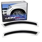 iJDMTOY Euro Black-Out Smoked Front Bumper Side Marker Reflex Lens Compatible With...