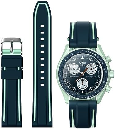 Stanchev Strap for Omega x Swatch MoonSwatch/Rolex Watch/SEIKO Watch 20mm, Quick Release Omega X Swatch Moonswatch Speedmaster Watch Strap Replacement Soft Silicone Moonswatch Swatch for