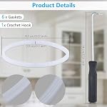 6 Joint d'étanchéité de mélangeur pour les pièces de rechange de mélangeurs Ninja, 3.2 Anneau de joint en caoutchouc de mélange de pouce O-Ring pour lame 6 Fin Compatible avec Ninja BL770 1500w BL660 1100w BL780 BL771 30 BL663