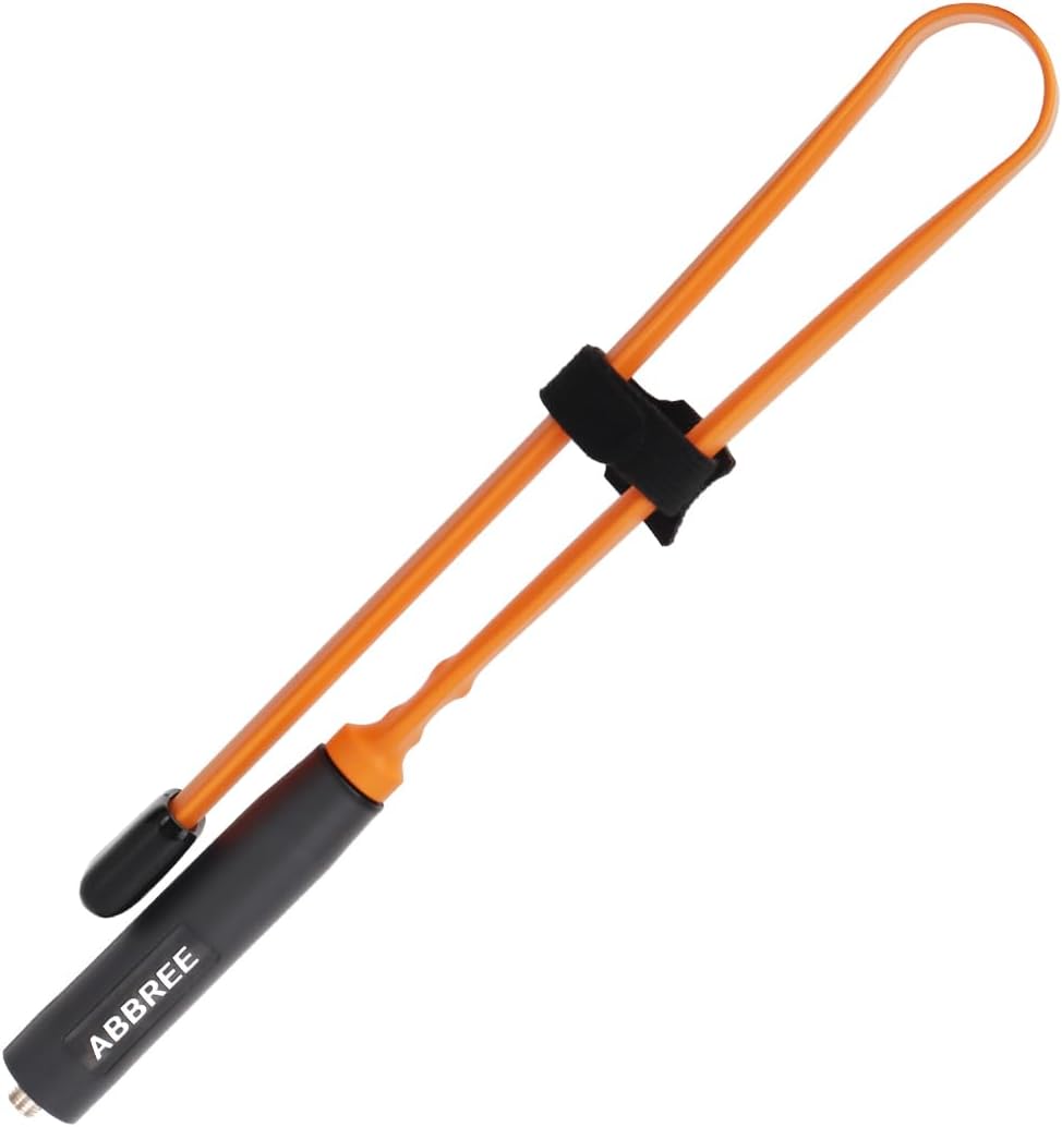 ABBREE SMA-Female Ham Radio Orange Antenna in folded configuration