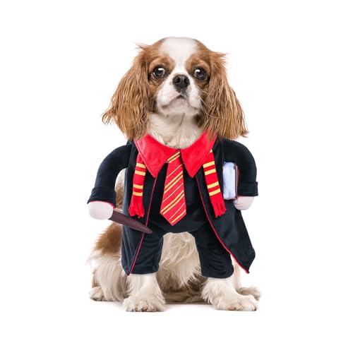 NACOCO Dog Halloween Wizard Costume - Funny Pet Halloween Clothes Cute Dog Cosplay Outfit for Small Medium Dogs (S)