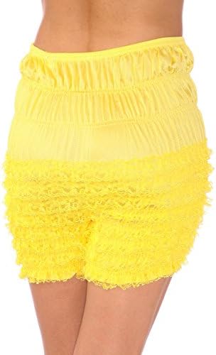 Malco Modes Womens Ruffle Panties Bloomers Dance Bloomers for Lolita Victorian (Yellow / Small )