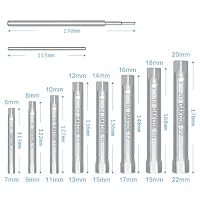 DAKCOS Rohrsteckschlüsselsatz 10-tlg. Metrisch 6x7mm-20x22mm inkl. Drehdorn, mattiert, in Rolltasche für Spüle, Wasserhahn Installation und Reparatur – Ansicht 2
