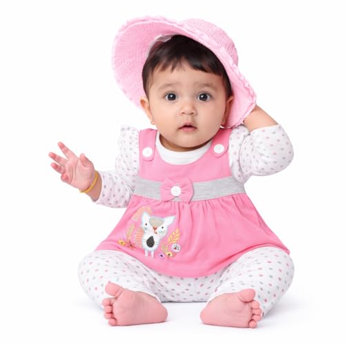 Image of NammaBaby Baby Girl's A-Line Mini Frock Dress (Pack of 1)