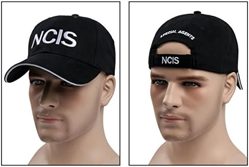LishufenST NCIS Special Agents Cap Naval Criminal Investigative Service Embroidered Adjustable Cotton Baseball Cap Hat (Black)