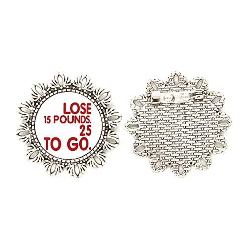 Broche de plata floral rojo inglés de alta joyería medium