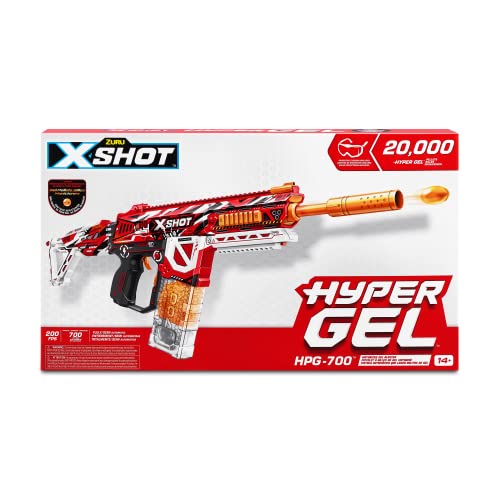 xshot hyper gel hpg-700 blaster semi and fully automatic gel blaster amp 20000 hyper gel pellets 700 capacity mag eyewear ages 14 amp up by zuru