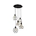 Unitary Brand Rustic Barn Metal Chandelier Max 200w with 5 Lights Black Finish