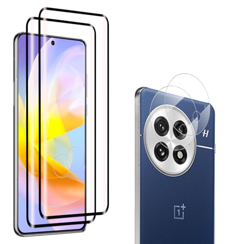 Carantee für Panzerglas für Oneplus 13 Schutzfolie, 2+2 Stück 9H Festigkeit HD Klar Kameraschutz Bildschirmschutz, Fingerabdruck-ID Kratzfest Folie, Anti-Staub Blasenfreie Bildschirmschutzfolie