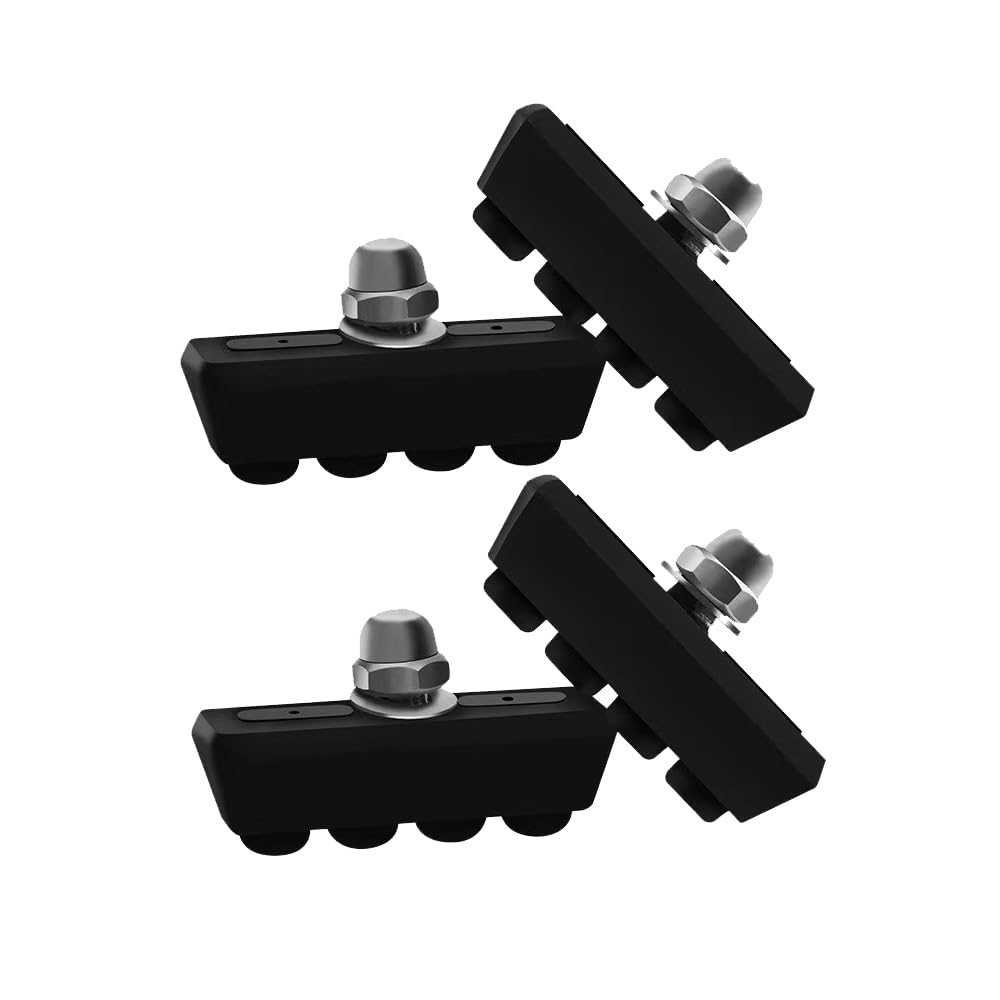 Fat-Cat 2 Pairs (4 Pieces) Bike Cycle Bicycle Rubber Brake Pads No-Noise No-Skid, 40mm (Black)