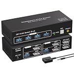 VPFET – VPFET 4K120Hz Displayport KVM Switch 2 PC 2 Monitore 8K60Hz 