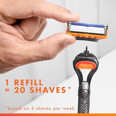 Gillette Fusion5 Razor for Men, Handle + 1 Razor Blade Refill