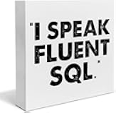 ERVIMG Computer Programming Office Cubicle Wood Box Sign Rustic Wood Plaque Farmhouse Block Sign Rustic Home Decor Office Tabletop Desk Decor Gift for Women Men 5x5 Inches