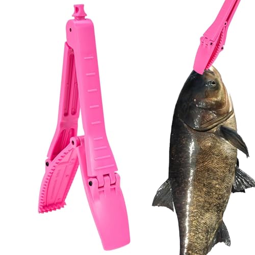 Zqkimzi Herramienta de agarre de peces, abrazadera plegable multifuncional antideslizante, herramienta de agarre de peces, para lubina, bagre, , extractor, filete, control a la parrilla,