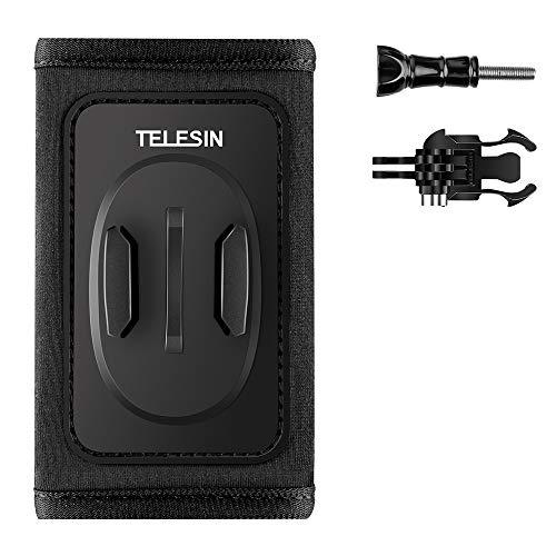 Telesin Bag Backpack Shoulder Strap Mount With Adjustable Shoulder Pad And J Hook, Strap Holder Attachment System For Gopro Hero 11 10 9 8 7 6 5, Session, Dji Osmo Action, Insta360 Accessories #TOP5