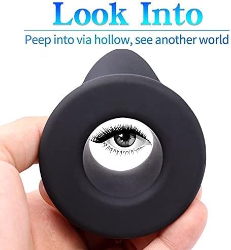 Black Hollow Butt Plug, Silicone Butt Plug Anal Expander Vaginal Expander Anal Stretcher for Anal Trainer Anal Play, BDS Adult Sex Toys Anal Toys for Men & Women Gay Couples(M): L