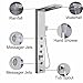 Rain Waterfall Shower Panel Tower Massage Body Jet System Faucet Stainless steel-Brushed Nickel
