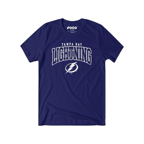 Tampa Bay Lightning NHL Mens Classic Arched Logo T-Shirt - Team Navy - XXL
