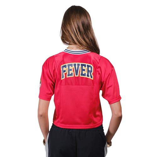 Ultra Game WNBA Official Womens Super Soft Mesh Crop Top T-Shirt, Indiana Fever, Team Color, Large — view 2