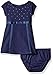 Nautica Baby Girls' Knit Dress with Sequin Neckline and Grosgrain Trims
