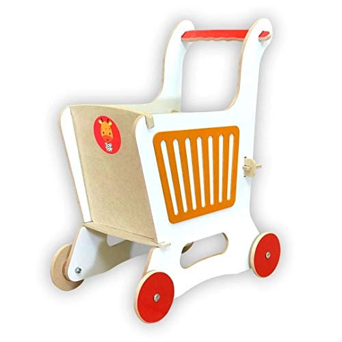 Carrinho de Supermercado em Madeira - Laranja - 9 - TopToy Brasil