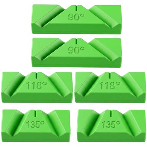 Molain 6 Pcs Drill Bit Sharpening Guide Jig, Drill Bit Sharpener for Bench Grinder, 90°, 118°, 135° Angle No Power Required for Regrinding Dull Twist Bits