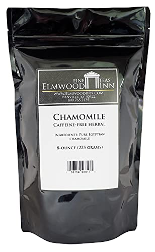 Elmwood Inn Fine Teas, Chamomile Caffeine-Free Herbal, 8-Ounce Pouches #TOP3