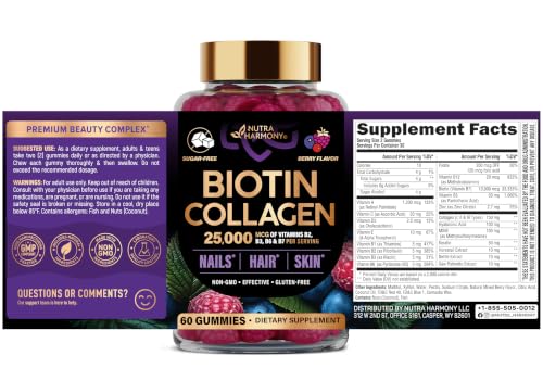 NutraHarmony Biotin Gummies for Hair Growth