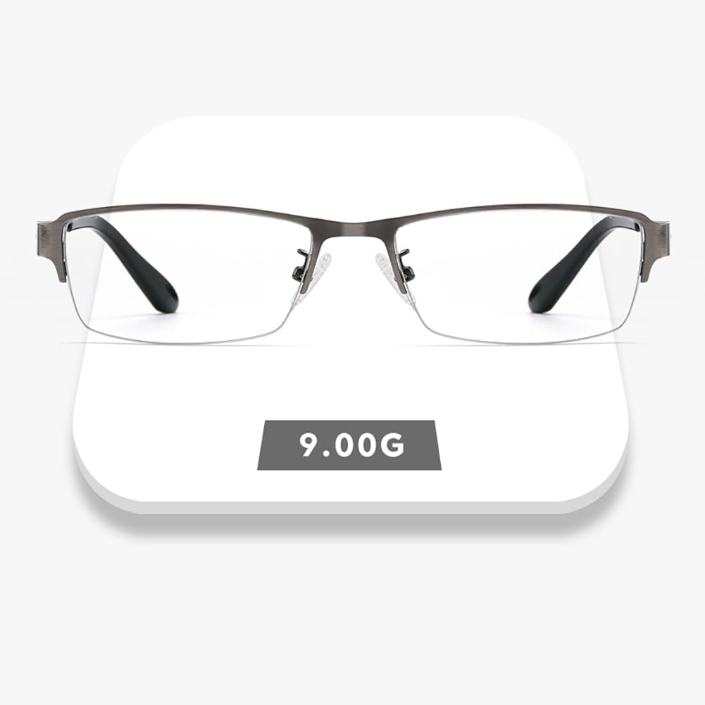 JIETIAN Progressive multifokale photochrome Lesebrille, Herren HD Asphärische Harzlinse Lesebrille/UV400,Schwarz,+4.0